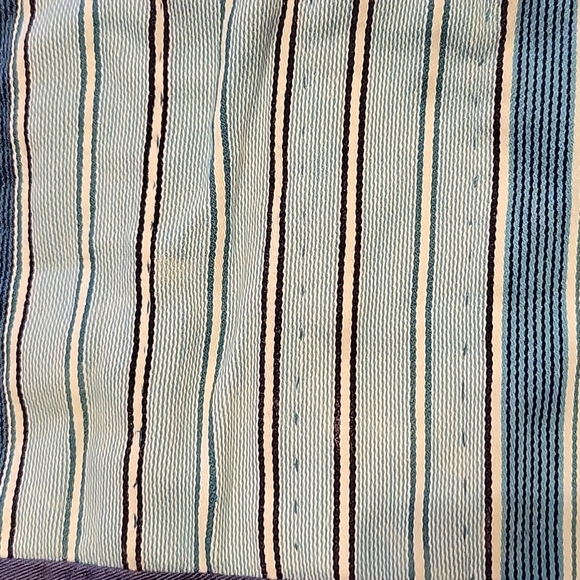 2-NAUTICA Vintage Blue-white PATCHWORK Kantha stitched REGULAR PILLOW SHAMS - Picture 3 of 7